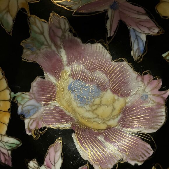 Vintage Da Qing Qianlong Nhi Chinese Polychrome Fruit bowl Hand painted - Picture 9 of 16